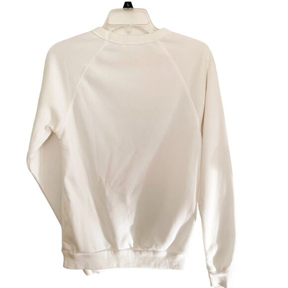 Bow & Drape Embellished Donut Current Mood White Sweatshirt Medium - Picture 4 of 7